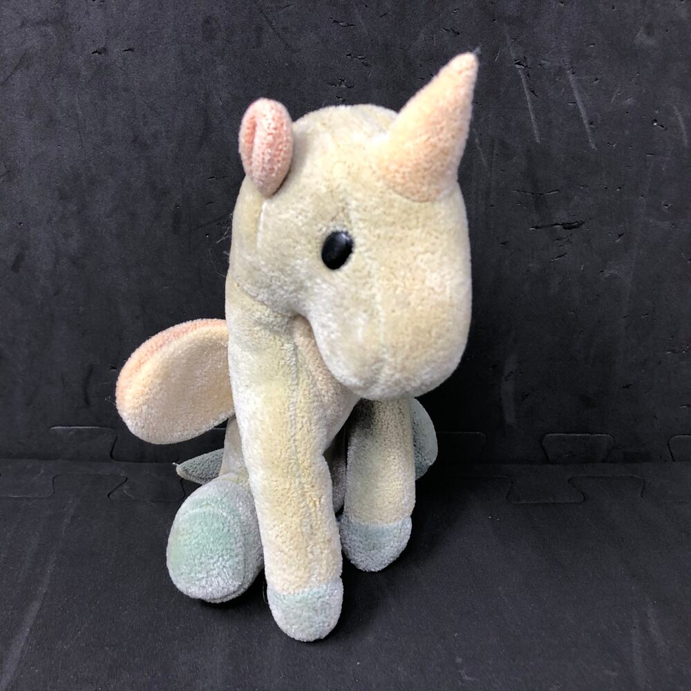 Sanrio Hello Colors Unicorn Plush 9" Vintage 1985 Color Changing Stuffed Animal